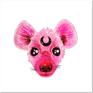 Pink Hyena Posters and Art